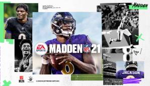 Lamar Jackson ist auf dem Cover von Madden NFL 21.