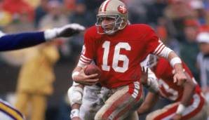 9. JOE MONTANA (San Francisco 49ers, Kansas City Chiefs) 1979-1994): 314 Rushing Yards (23 Spiele).
