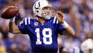INDIANAPOLIS COLTS, 1998: Peyton Manning, Quarterback. Er war das Gesicht der Colts-Franchise bis 2011. Manning gewann mit Indy vier MVPs und stellte zahlreiche Passing-Rekorde auf.