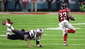 Robert Alford retournierte beim Super Bowl 2017 gegen die Patriots eine Interception in die Endzone.