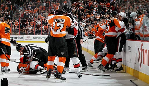 Bei Spielen der Philadelphia Flyers haben zünftige Schlägereien Tradition