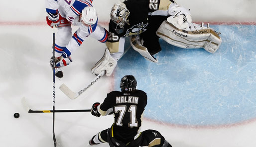 Pens-Stürmer Evgeny Malkin festigte mit dem 49. Saisontor seine Position als bester NHL-Scorer