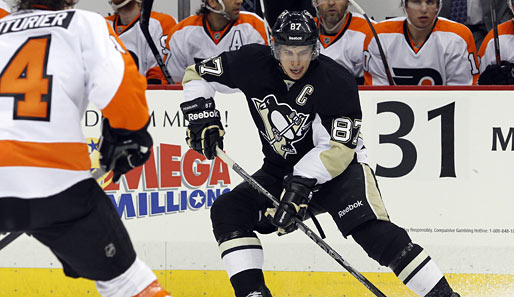 Sidney Crosby spielt seit 2005 bei den Pittsburgh Penguins als Center