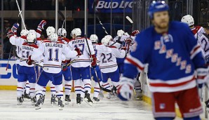 Erleichterung: Montreal bejubelt den Overtime-Sieg bei den Rangers und kann verkürzen