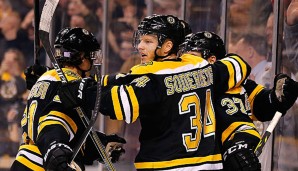 Jubel bei den Bruins: Carl Söderberg verhalf Boston zum Sieg über Edmonton