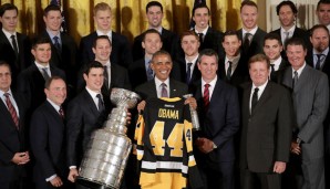 Die Penguins statten Präsident Obama einen Besuch ab