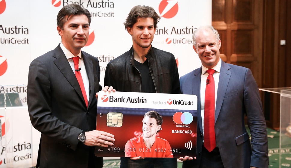 Dominic Thiem ist nun auch auf deiner Bank-Austria-Card erhältlich