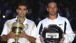 2000: Wimbledon ohne Pete Sampras? Nicht vorstellbar! Der US-Boy bezwingt im Endspiel Patrick Rafter 6:7, 7:6, 6:4, 6:2 und schnappt sich seinen siebten Titel