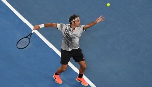 Poesie in Bewegung: Roger Federer beim Aufschlag