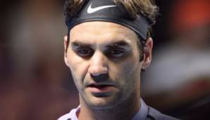 Roger Federer konzentriert sich auf seinen Körper