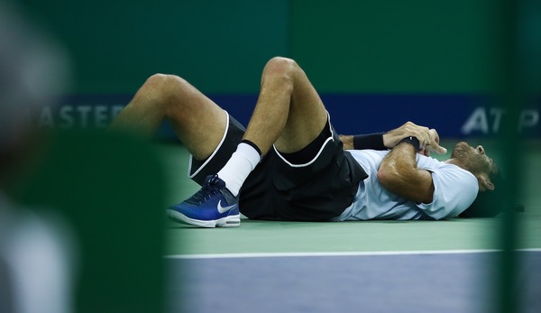 Del Potro erlitt im Viertelfinale von Shanghai einen Prellung am Handgelenk