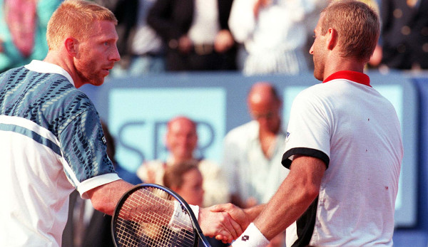 Episches Duell: Thomas Muster (r.) besiegt Boris Becker 1995 in Monte Carlo