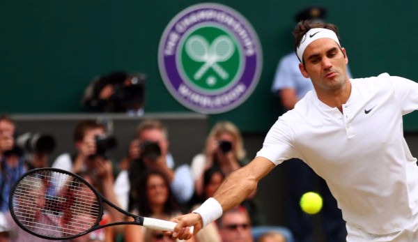 Roger Federer beim Turnier in Wimbledon