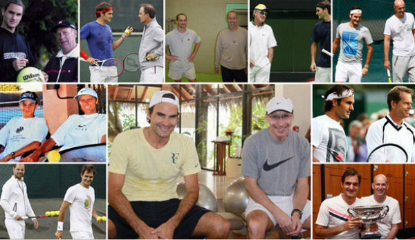 Roger Federer und sein Team