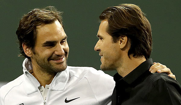 Roger Federer und Tommy Haas, diesmal nicht singend