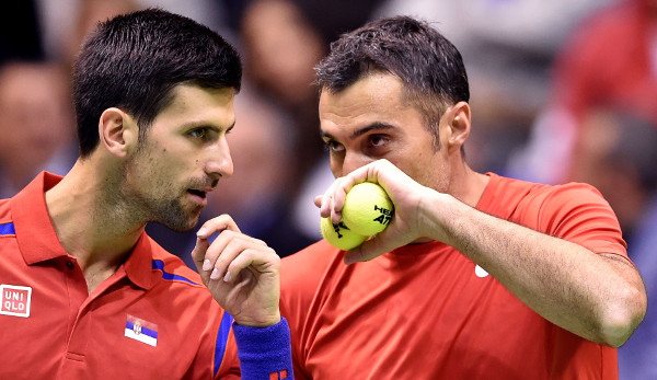 Serbische Davis-Cup-Helden seit 2010 - Novak Djokovic und Nenad Zimonjic