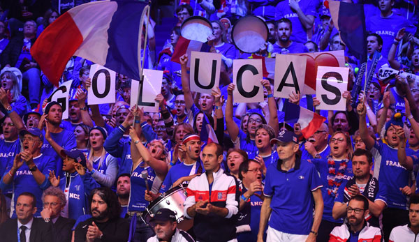 Die Fans in Lille feuerten Lucas Pouille an - mit Erfolg. Er gewann das entscheidende Einzel