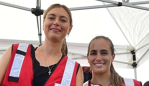 Hilfreich in Puerto Rico: Maria Sharapova und Monica Puig