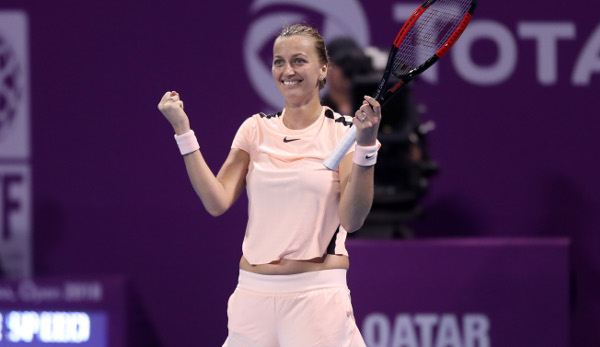 Petra Kvitova jubelt über ihren Titelgewinn in Doha