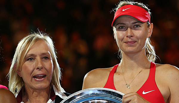 Martina Navratilova und Maria Sharapova in Australien 2015
