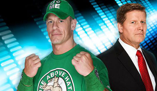 Verliert John Laurinaitis (r.) bei Over the Limit gegen John Cena, wird er gefeuert