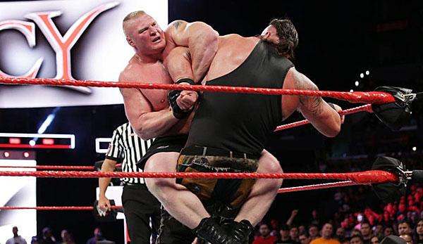 Der 5-fache World Champ Brock Lesnar setzte sich bei No Mercy gegen Braun Strowman durch