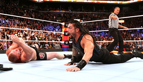 Roman Reigns und Brock Lesnar trafen 2018 bereits bei WrestleMania 34 und dem Greatest Royal Rumble aufeinander.