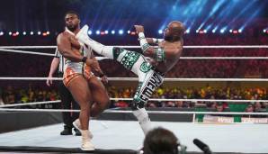 Als nächstes auf dem Programm: Der "Nigerian Drum Fight" zwischen Intercontinental Champion Big E und Apollo Crews.